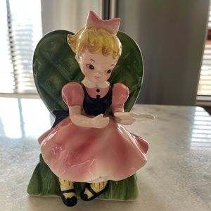 Walls girl in chair Vintage